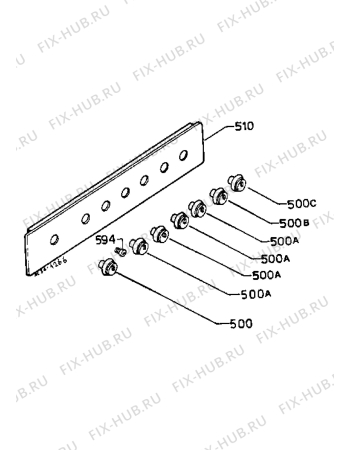 Взрыв-схема плиты (духовки) Zanussi HM440PW - Схема узла Command panel 037